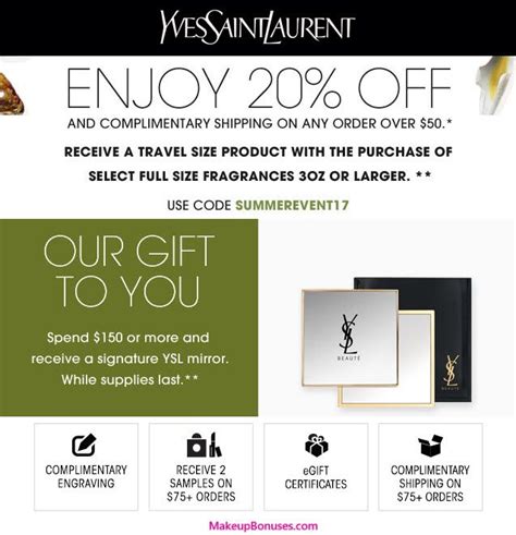 code promo yves saint laurent 2022|ysl free gift with purchase.